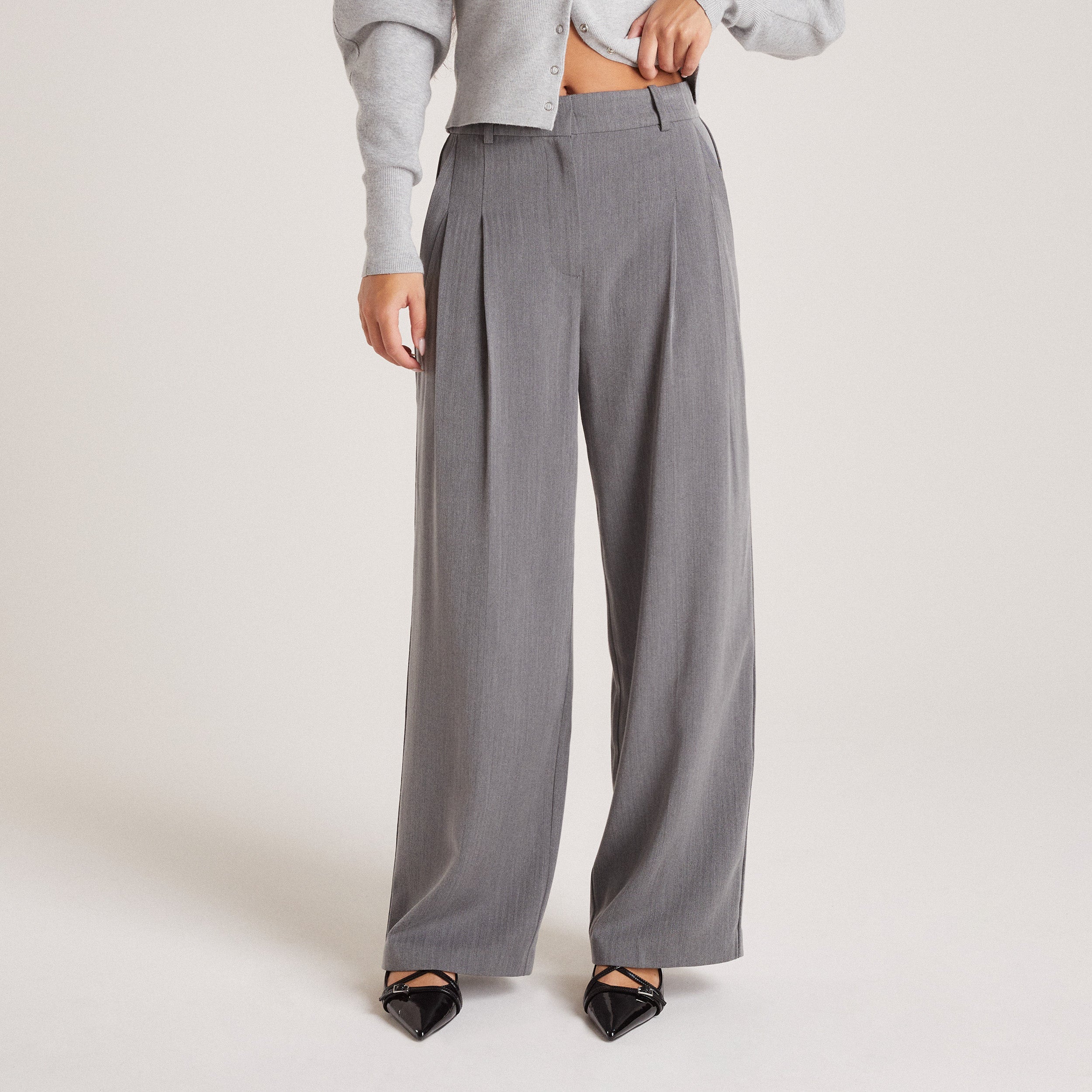 Tailored Pants | Tailored Trousers - Grey