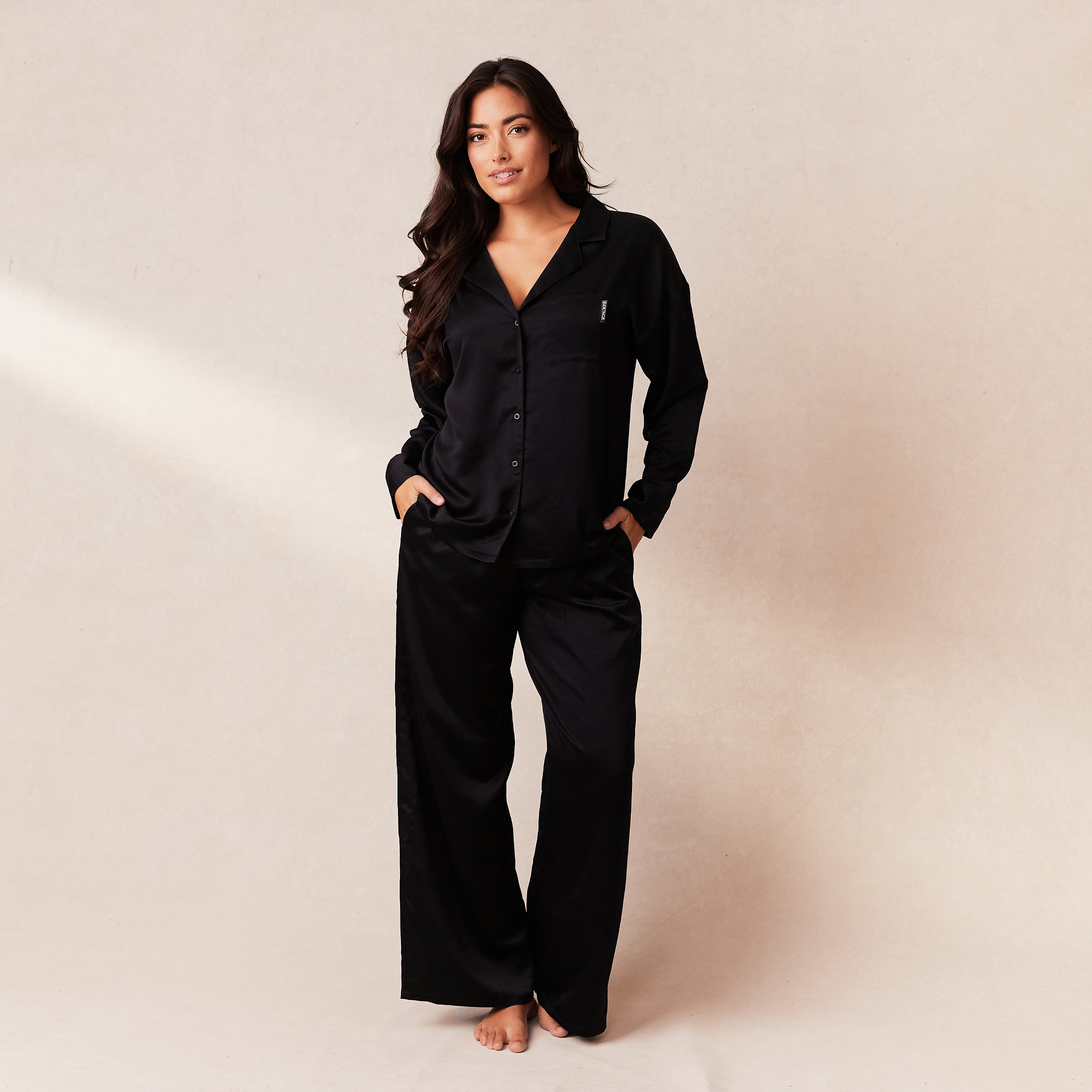 Classic Satin Pajama Shirt | Samaria, S