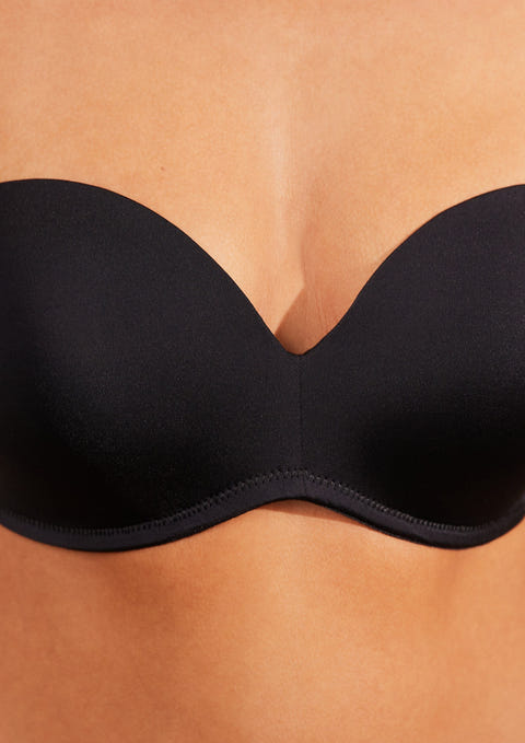 SPANX Pillow Cup Signature Strapless Bra, 36D, Black : : Clothing,  Shoes & Accessories