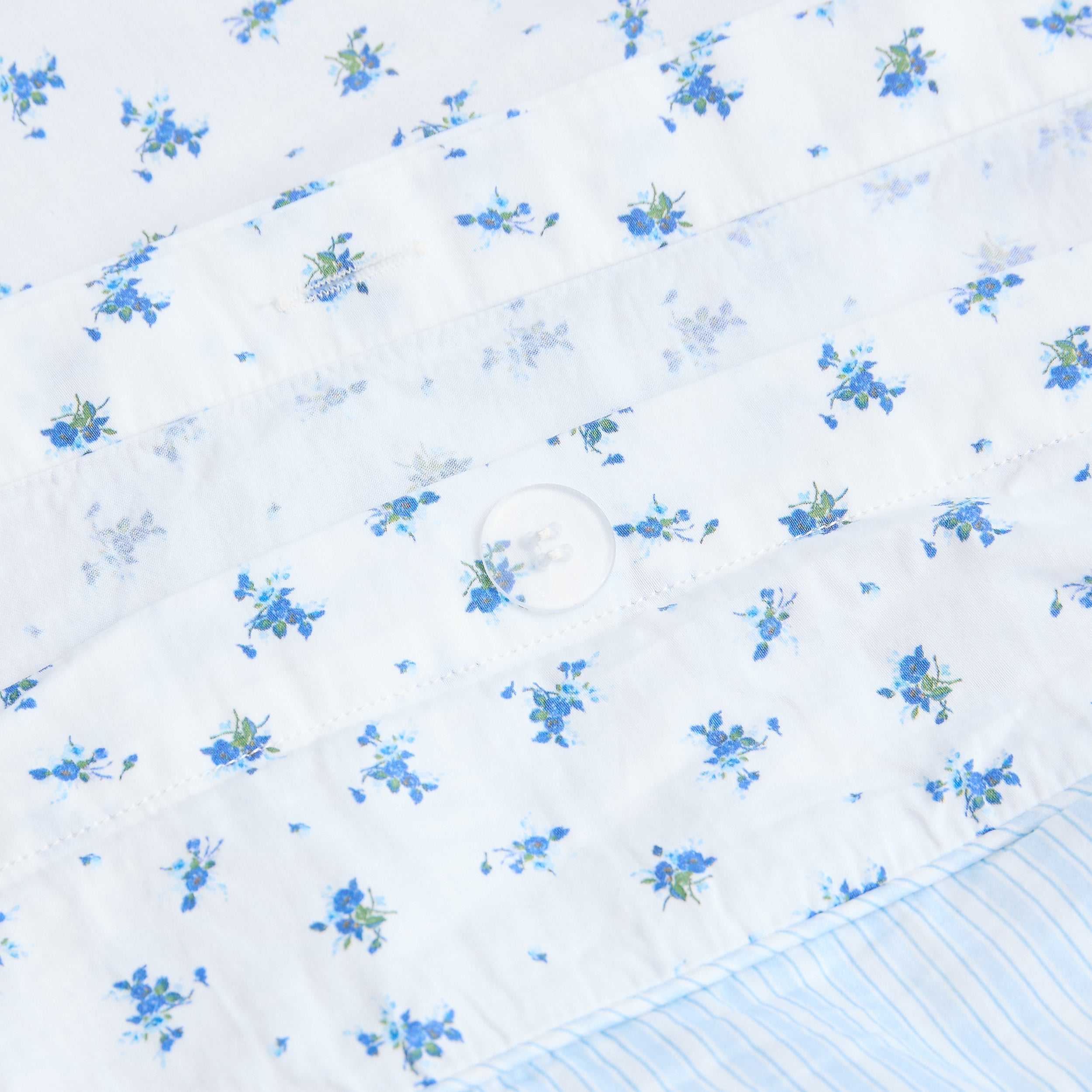 Bloom & Stripe Reversible Duvet Cover | Bloom & Stripe Reversible Duvet Cover - Blue Floral Print