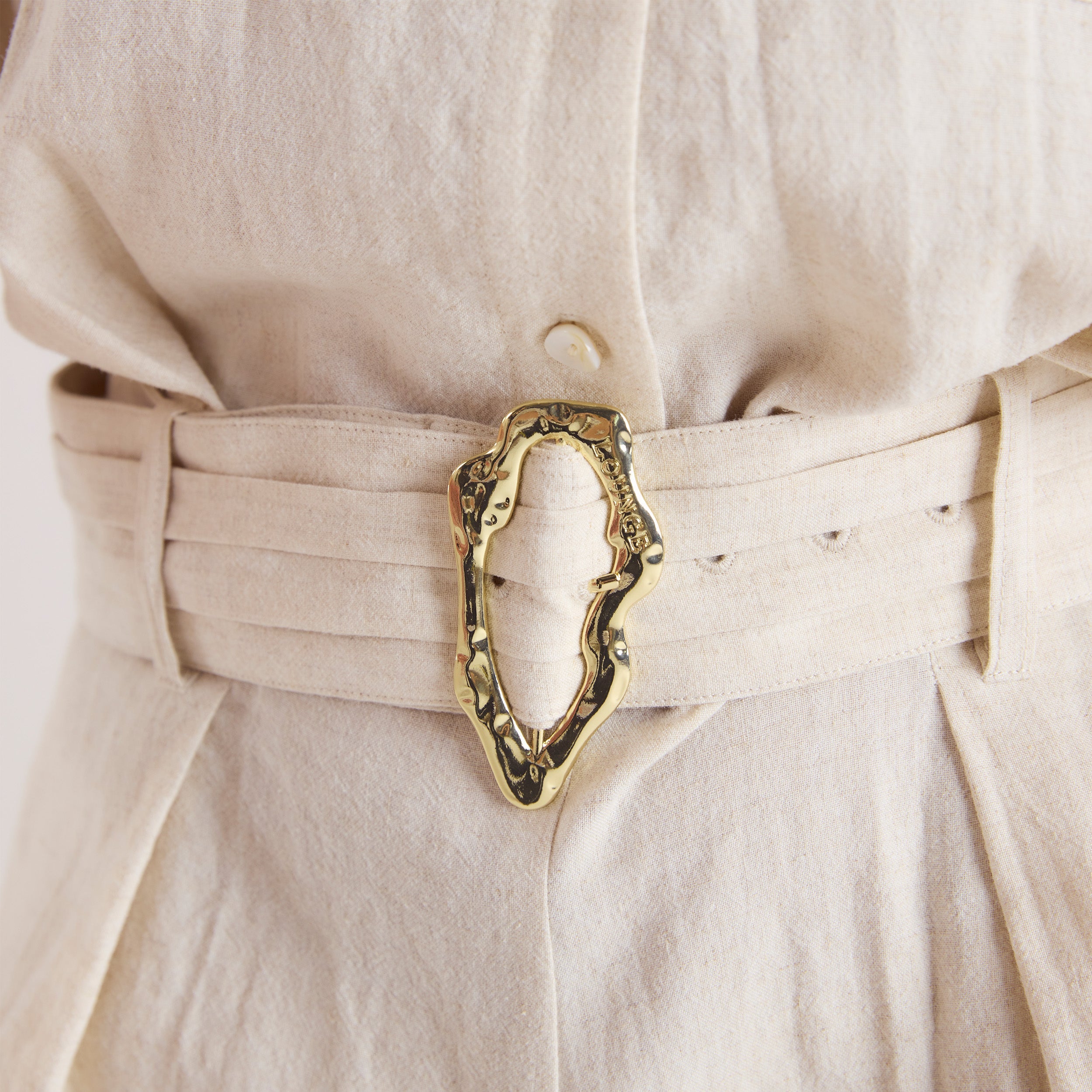 Belted Linen Playsuit | Belted Linen Playsuit - Cream