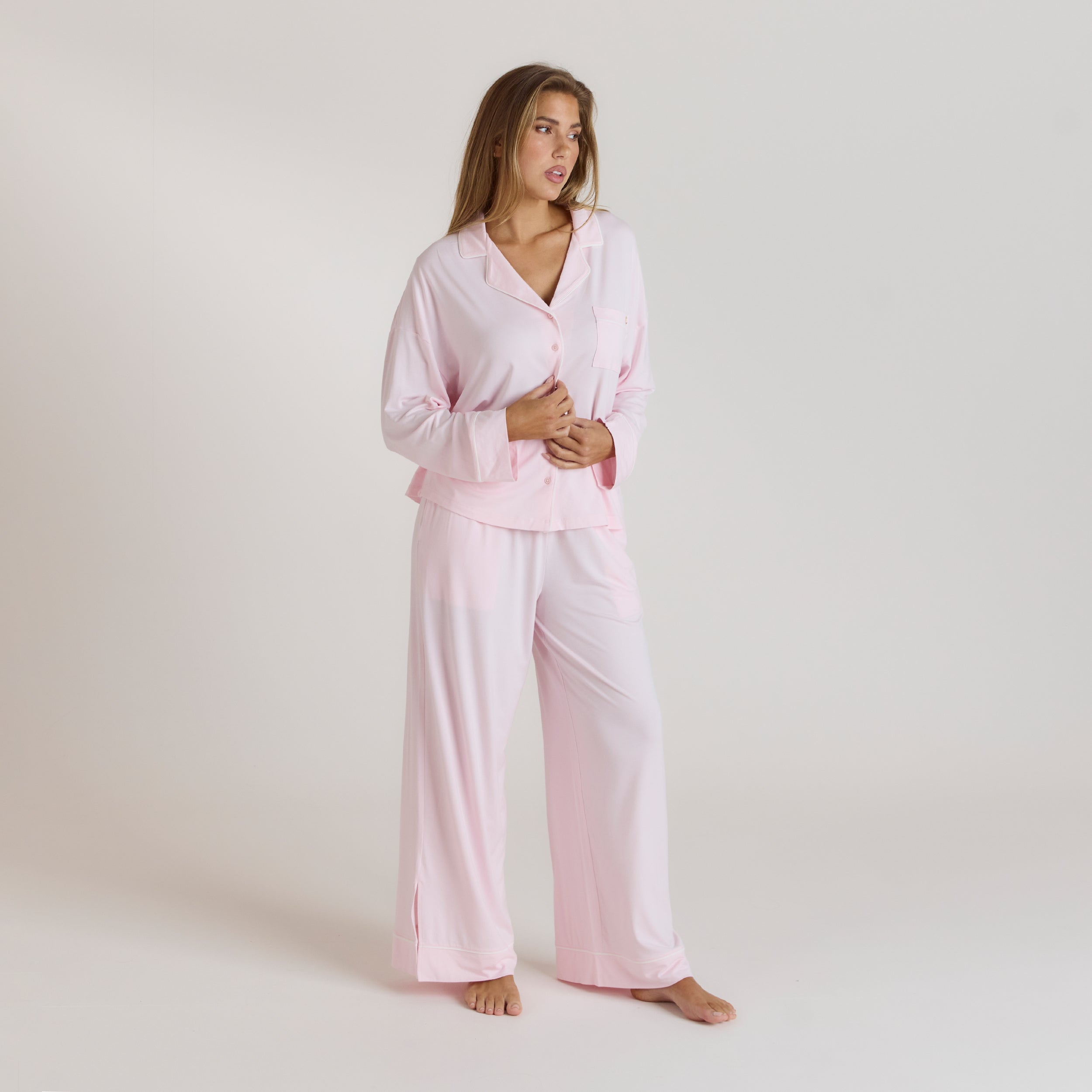Modal Pyjama Shirt | Modal Pajama Shirt - Pink