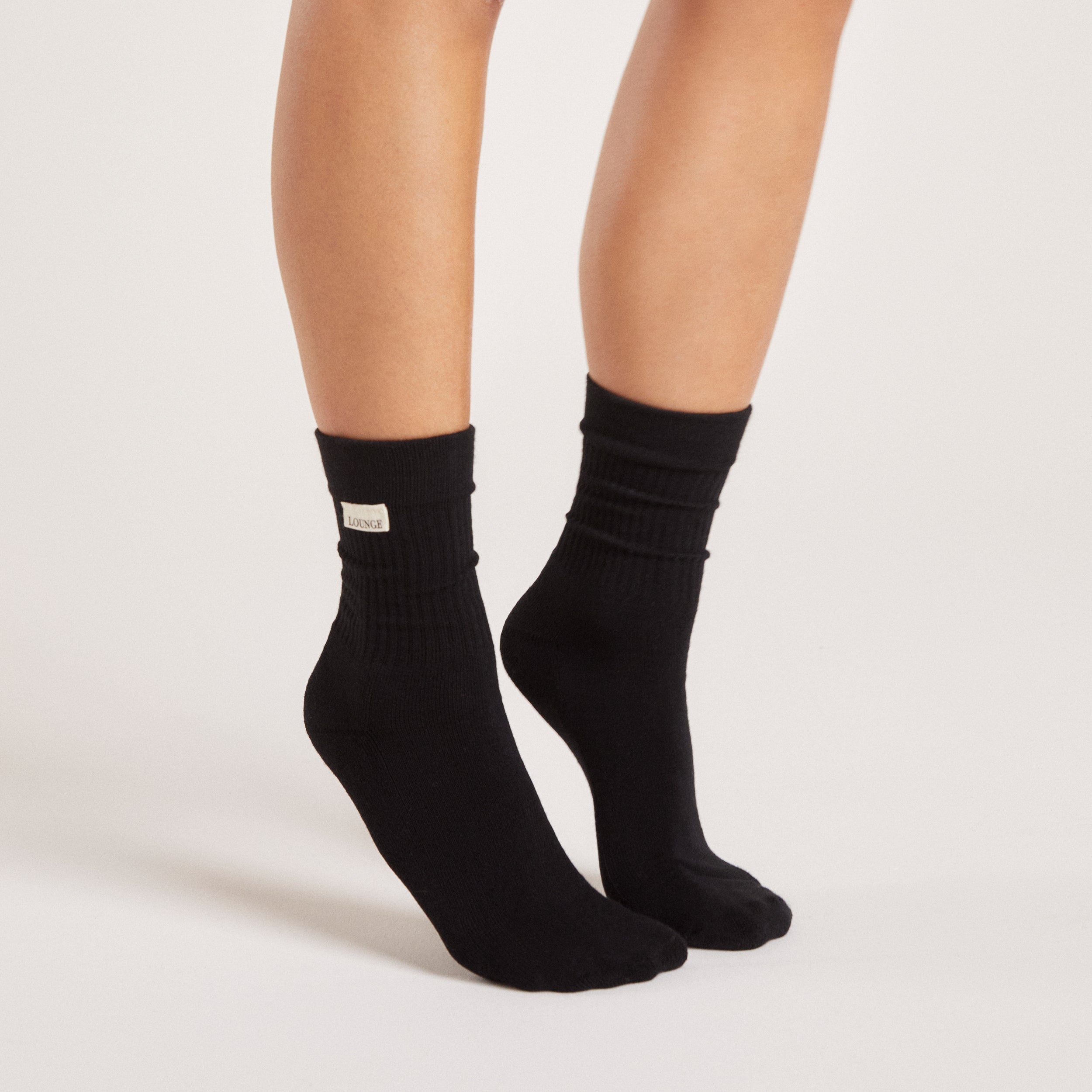 Logo Crew Socks (2-Pack) | Logo Crew Socks (2-Pack) - Black