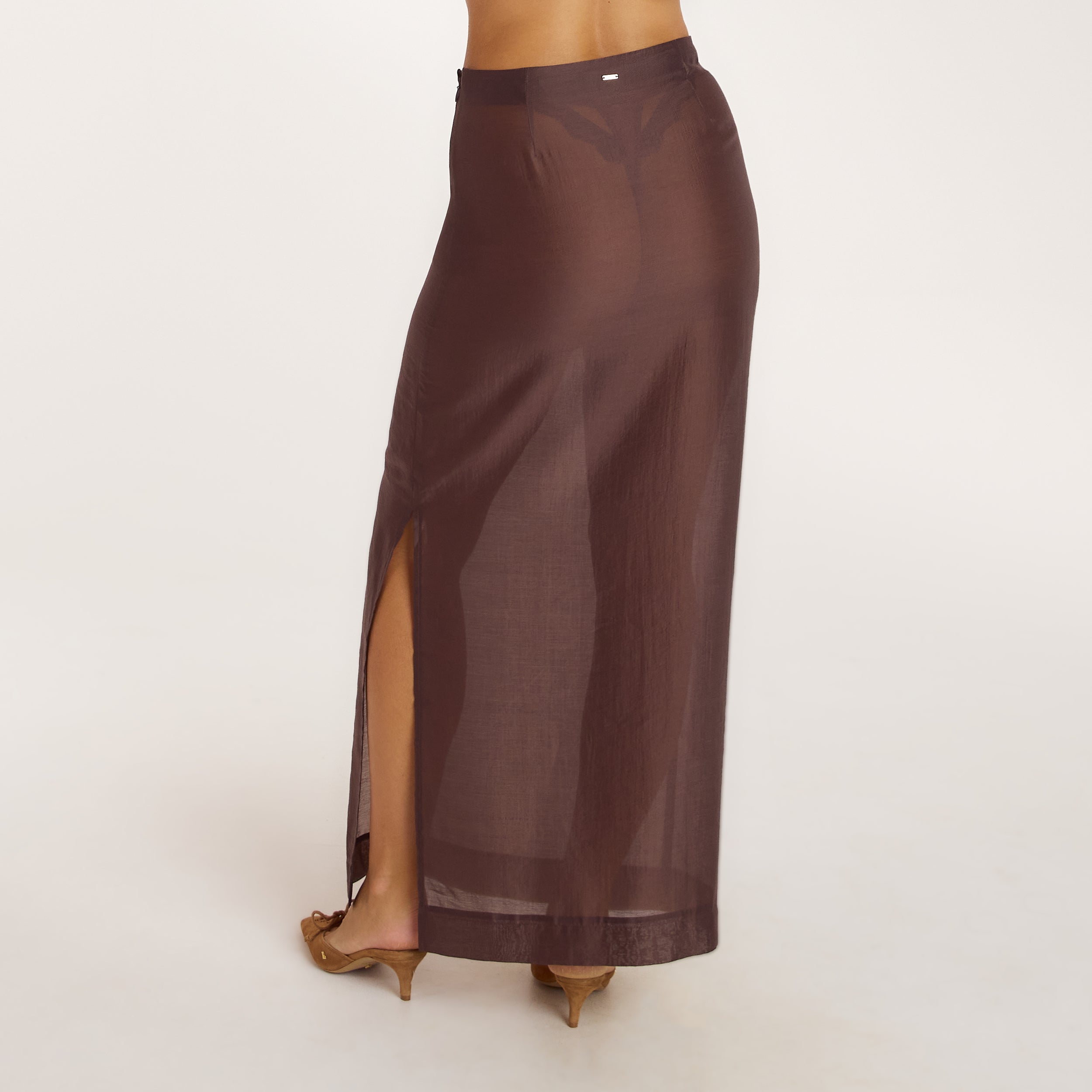Sheer Maxi Skirt | Sheer Maxi Skirt - Chocolate