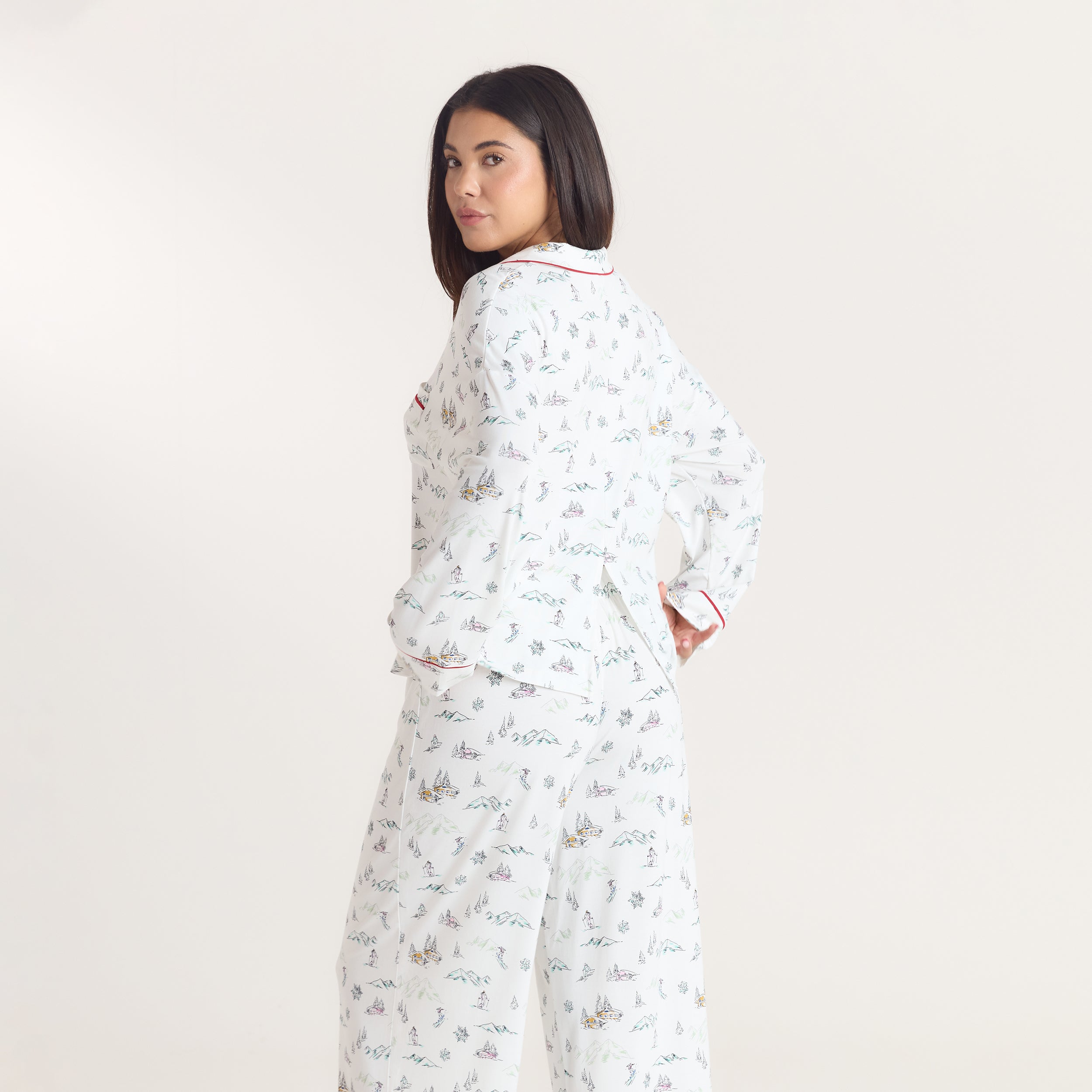 Alpine Dreams Pajama Shirt | Alpine Dreams Pajama Shirt - Ski Print