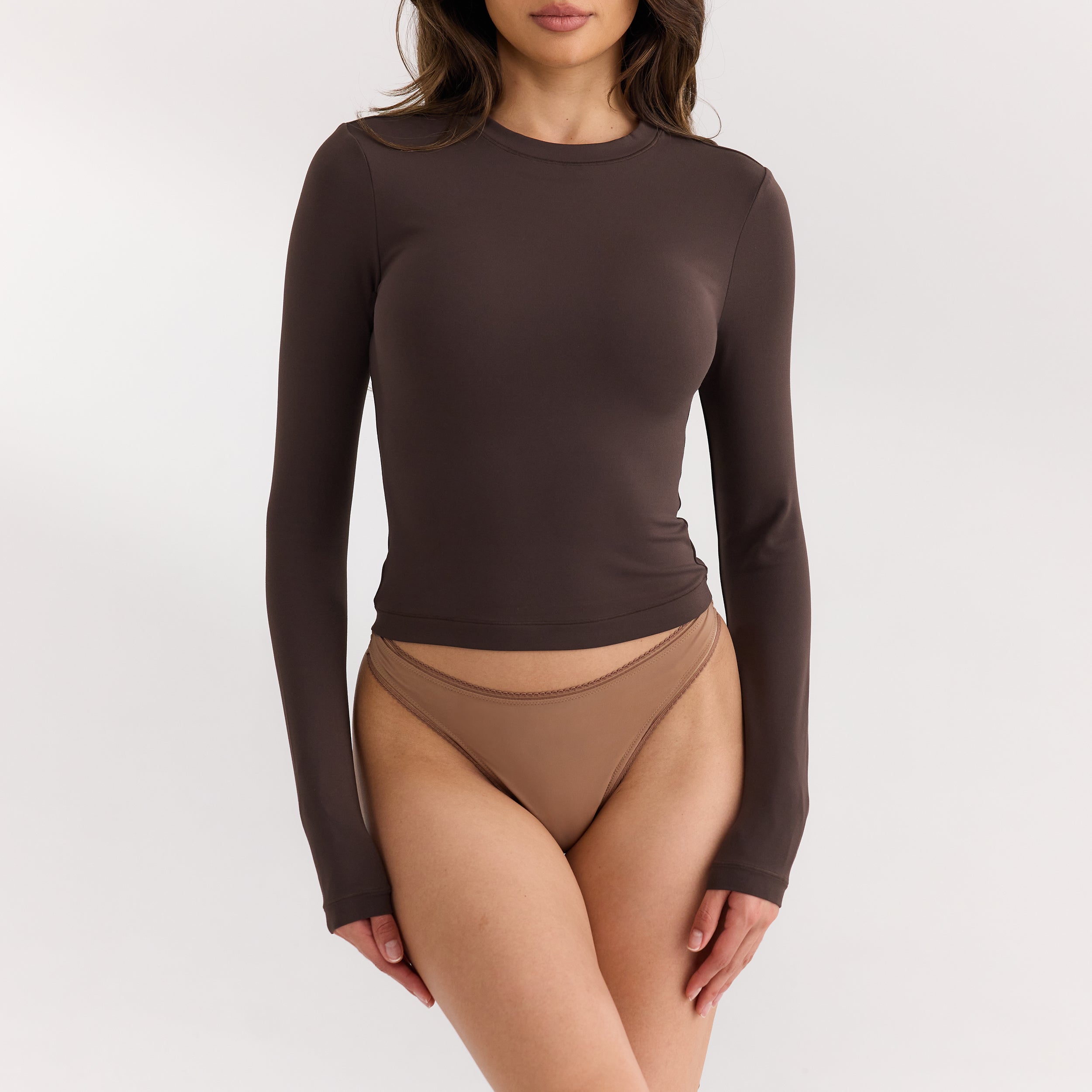 ContourSoft™ Long-Sleeve Top | ContourSoft™ Long-Sleeve Top - Dark Chocolate