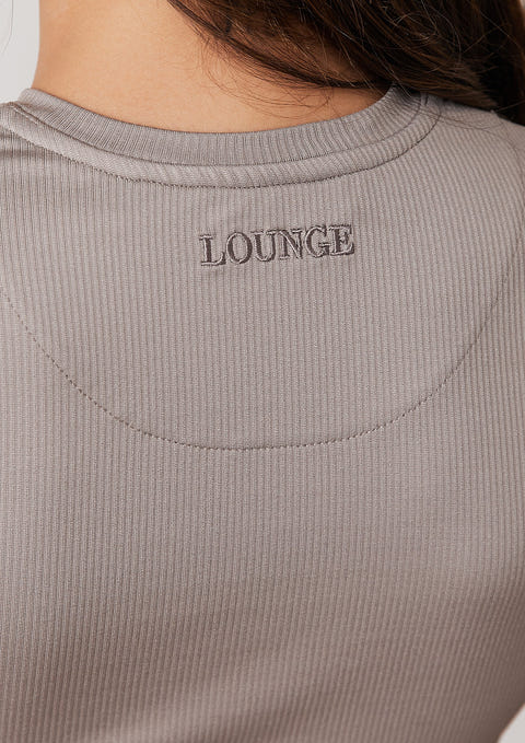 Signature Ribbed Long Sleeve Zip-Up Top - Black – Lounge Underwear