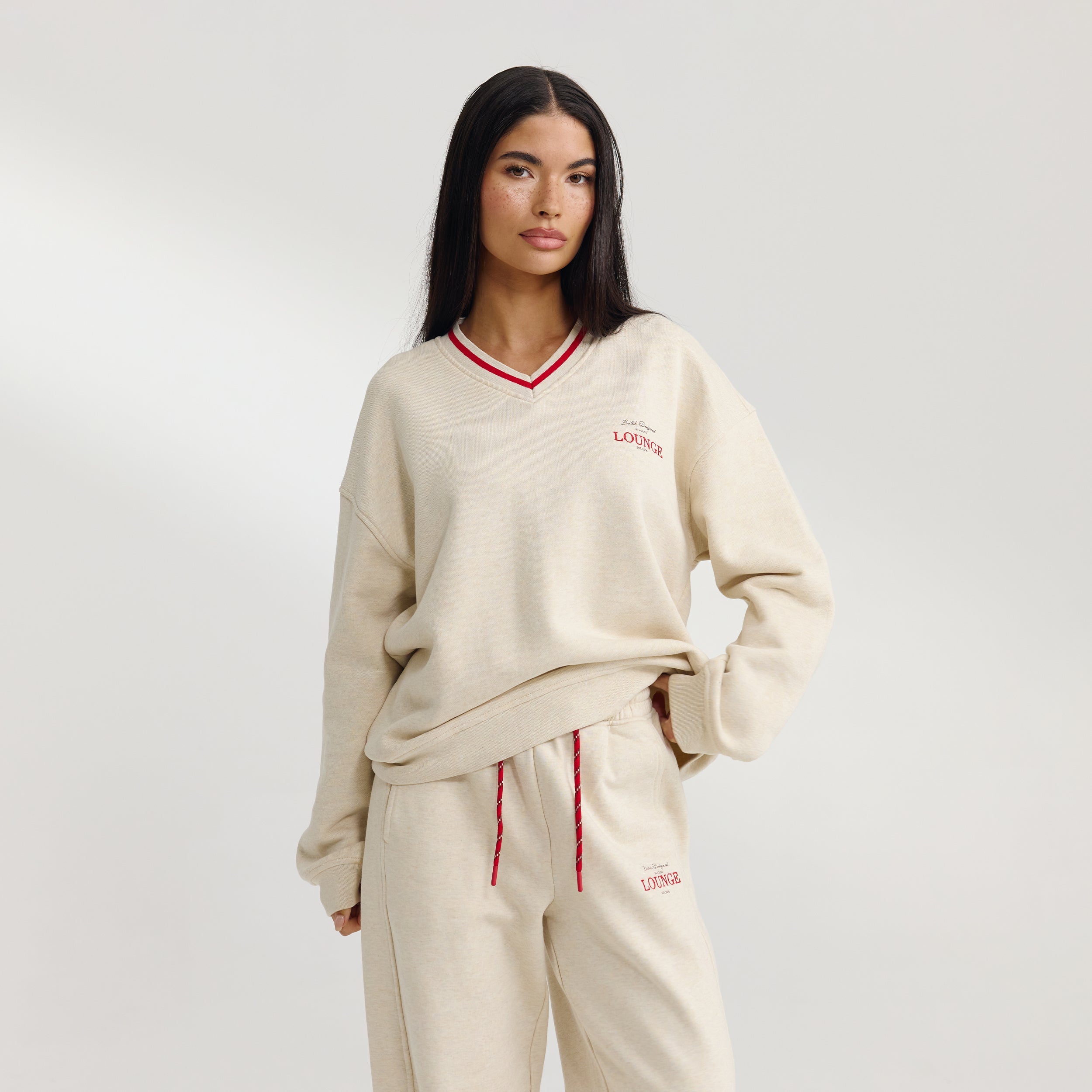 V-Neck Sweater | V-Neck Sweater - Oat Marl