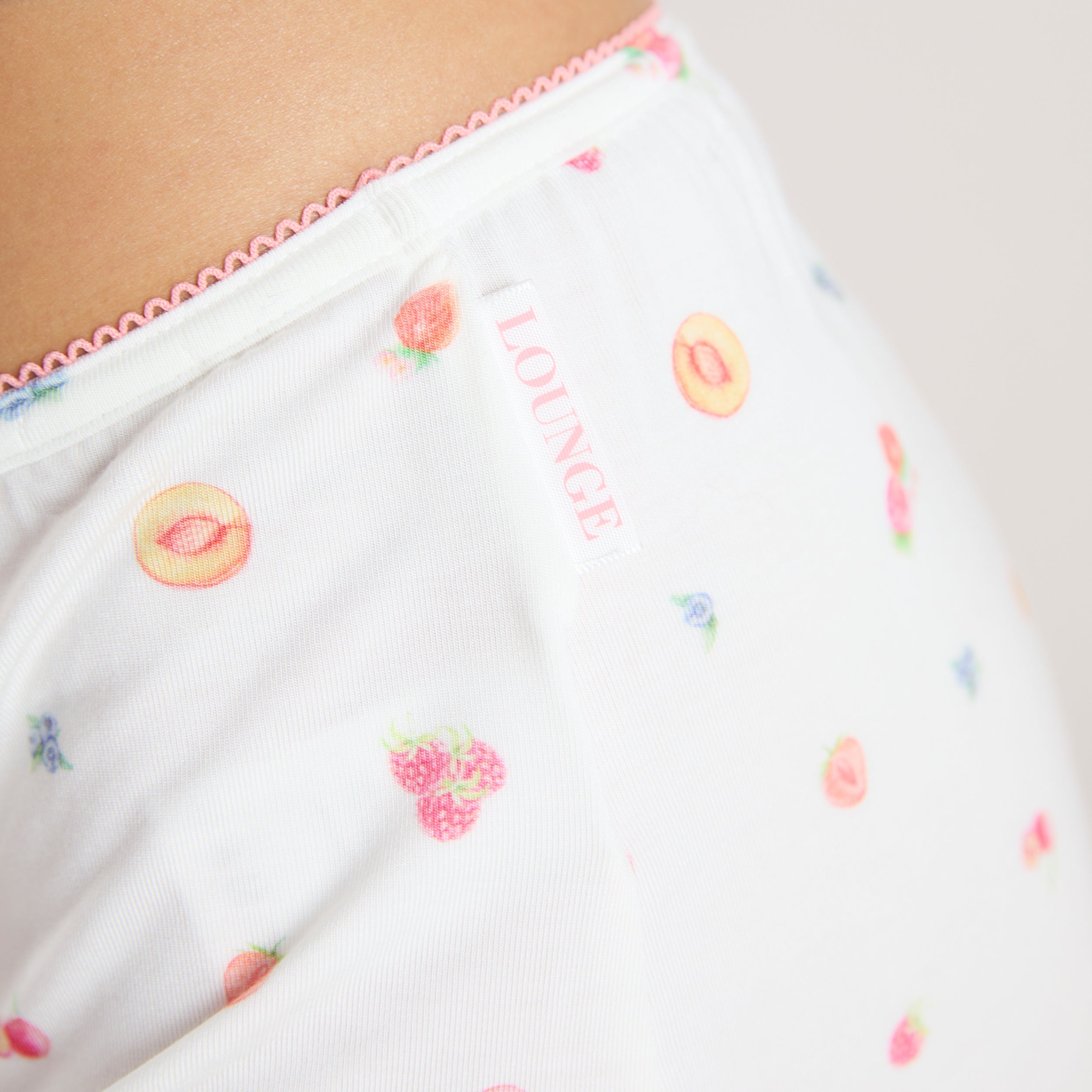 Modal Pajama Shorts | Modal Pajama Shorts - White Fruits