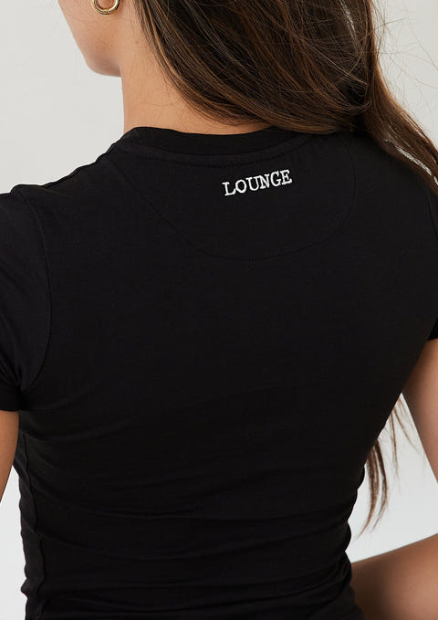Essential Short Sleeve Fitted T-Shirt - Black – Lounge Underwear