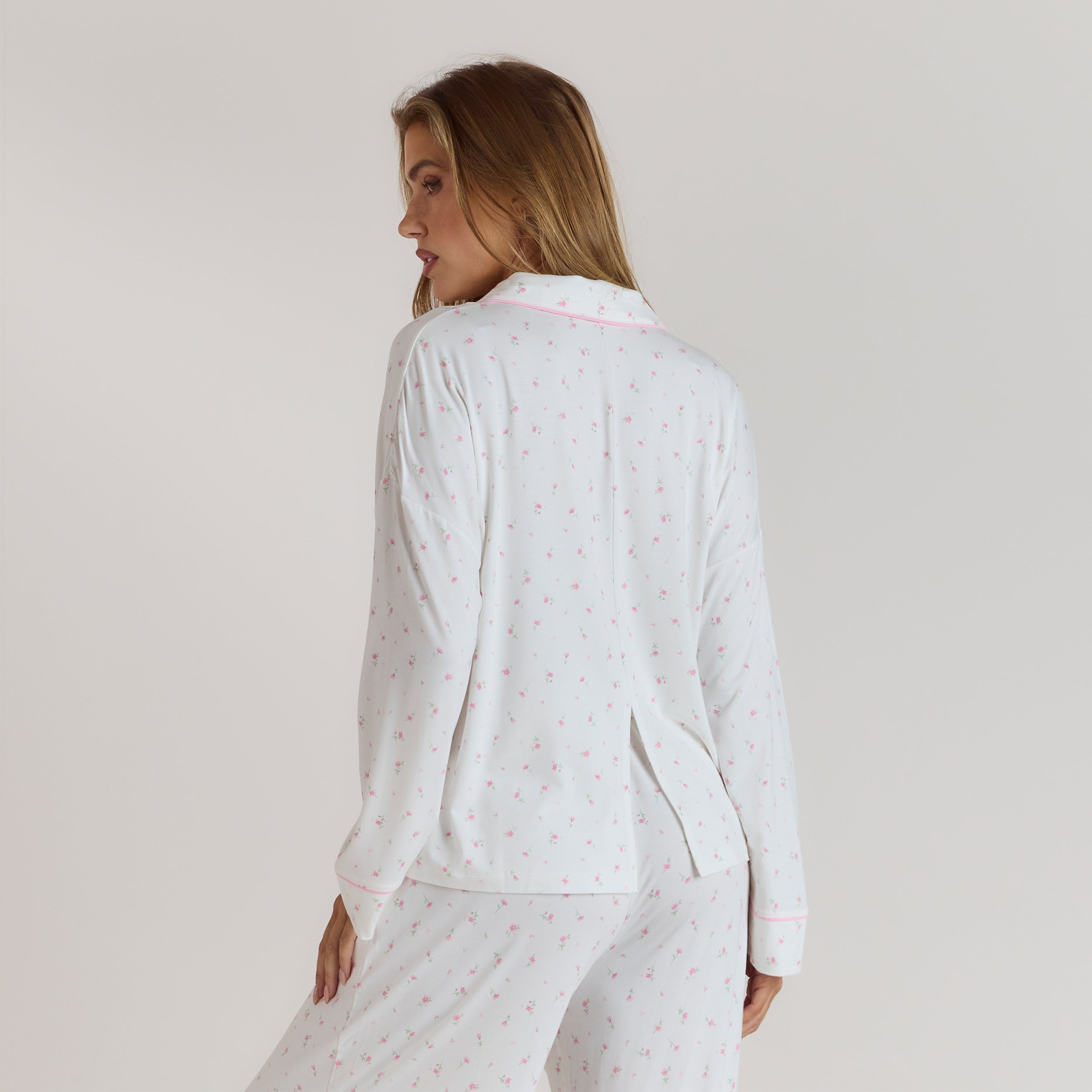 Modal Pyjama Shirt | Modal Pajama Shirt - Floral Print