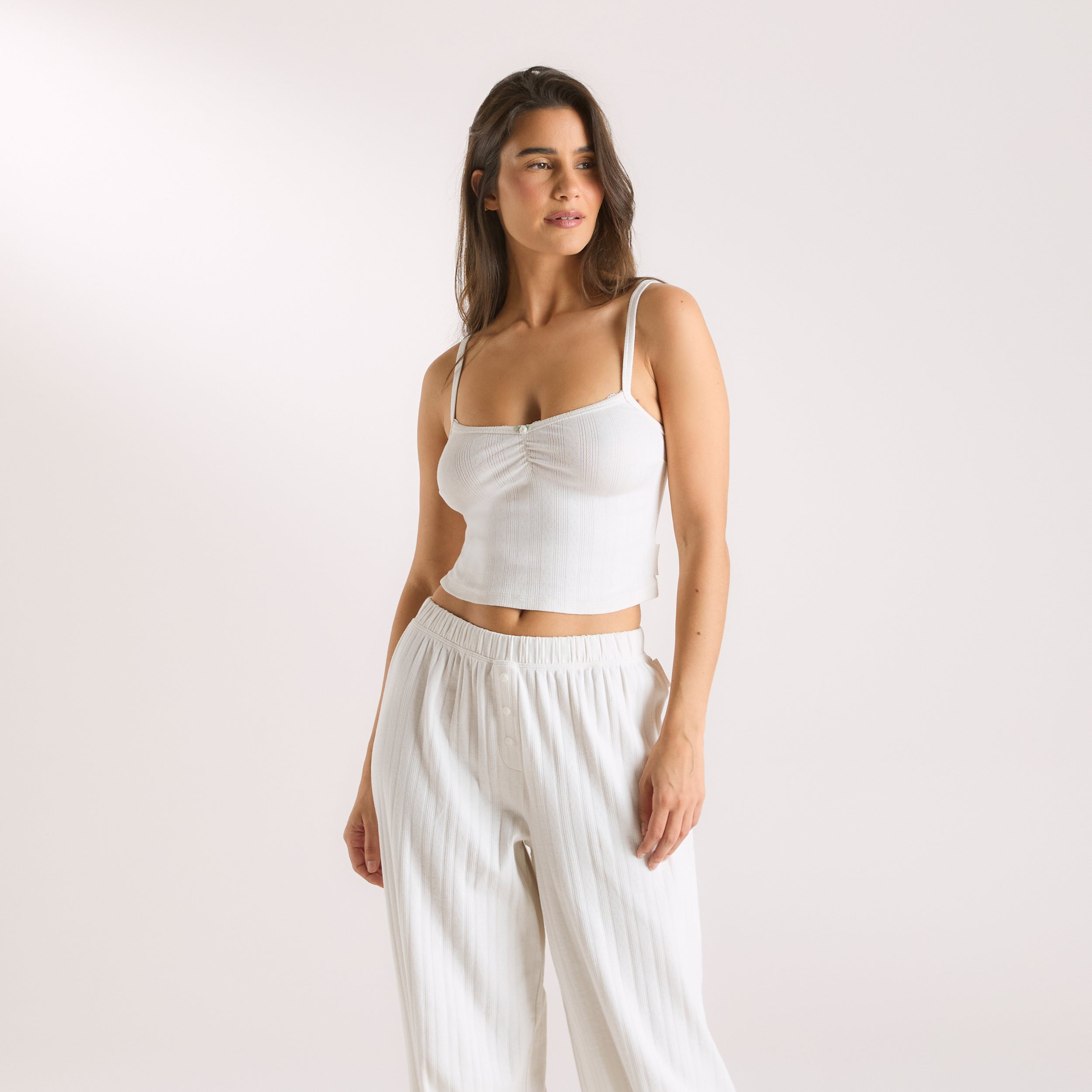 Pointelle Cami Pajama Top | Pointelle Cami Pajama Top - Cream