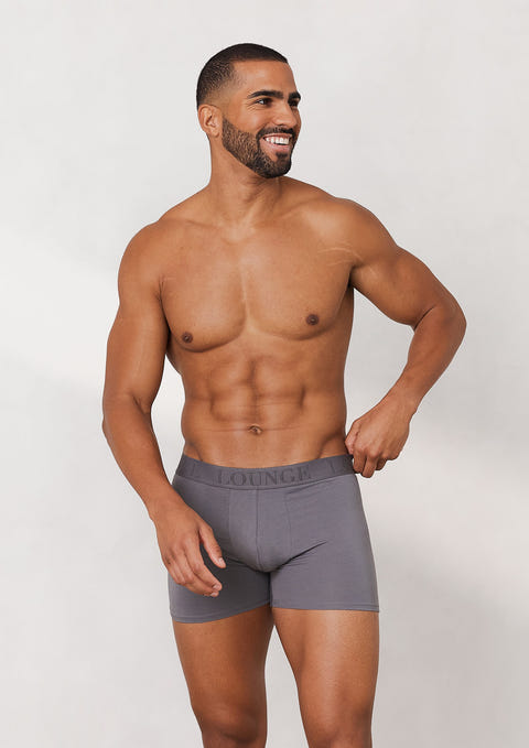 Men's Luxe Boxers (3 Pack) - Charcoal – Lounge Underwear