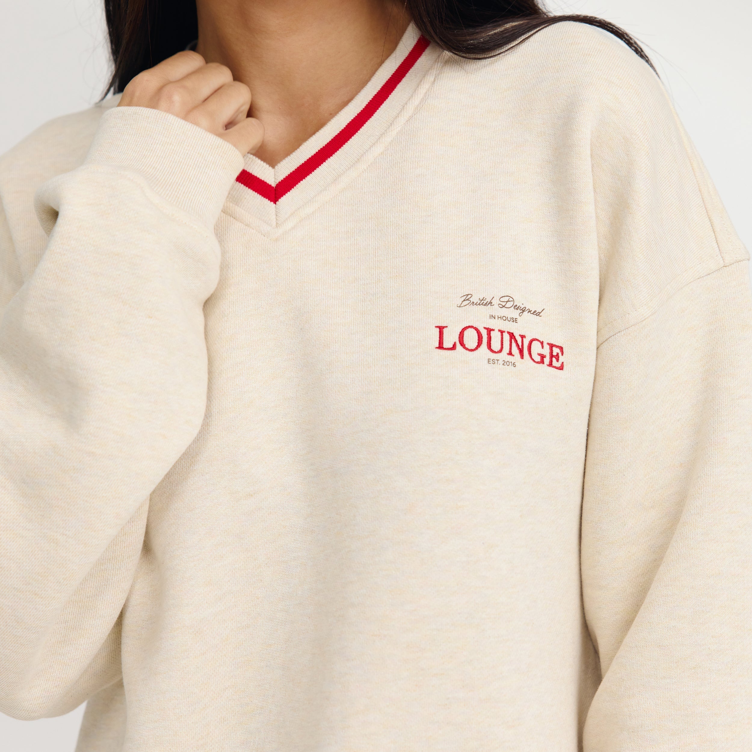 V-Neck Sweater | V-Neck Sweater - Oat Marl