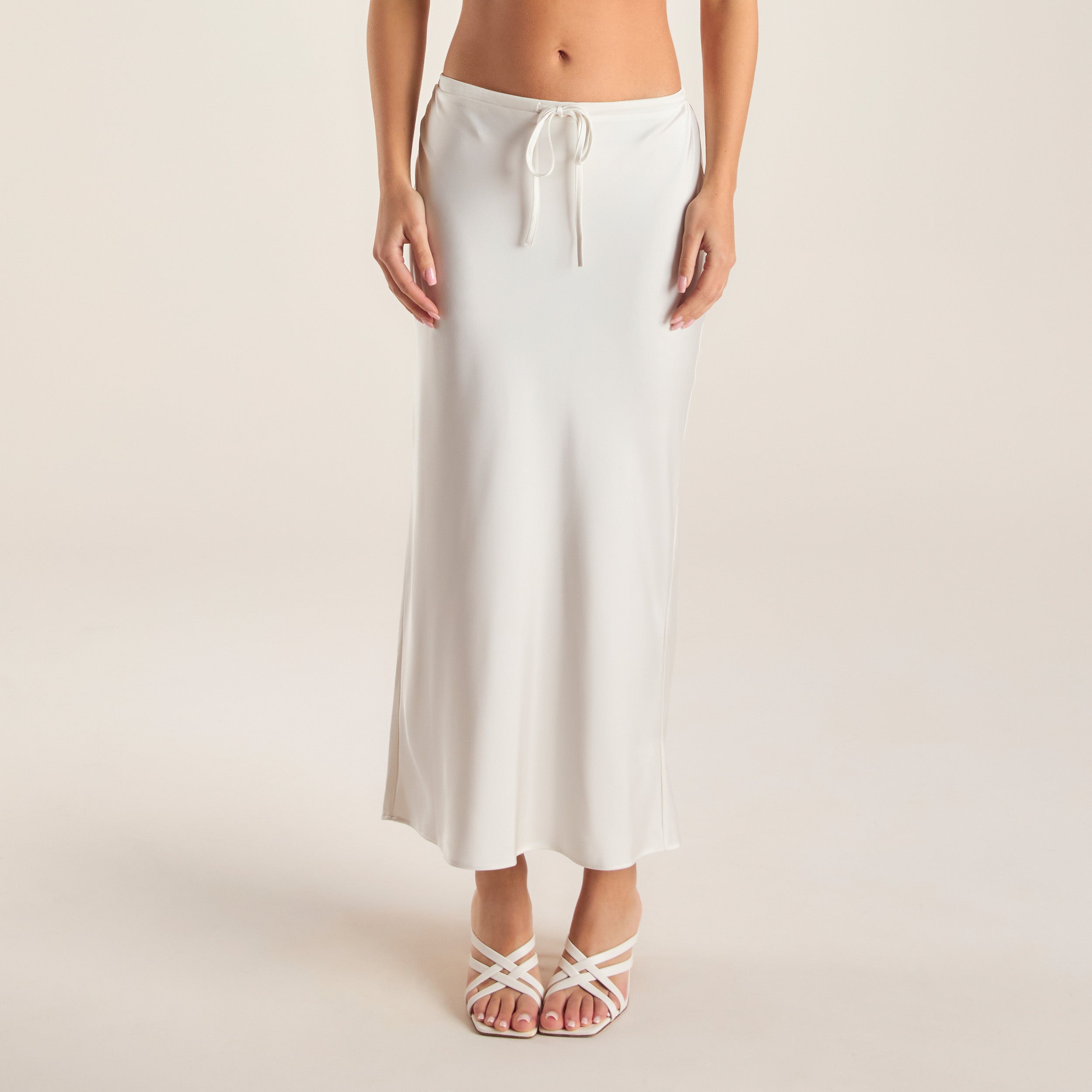 Satin Maxi Skirt | Satin Maxi Skirt - Off White