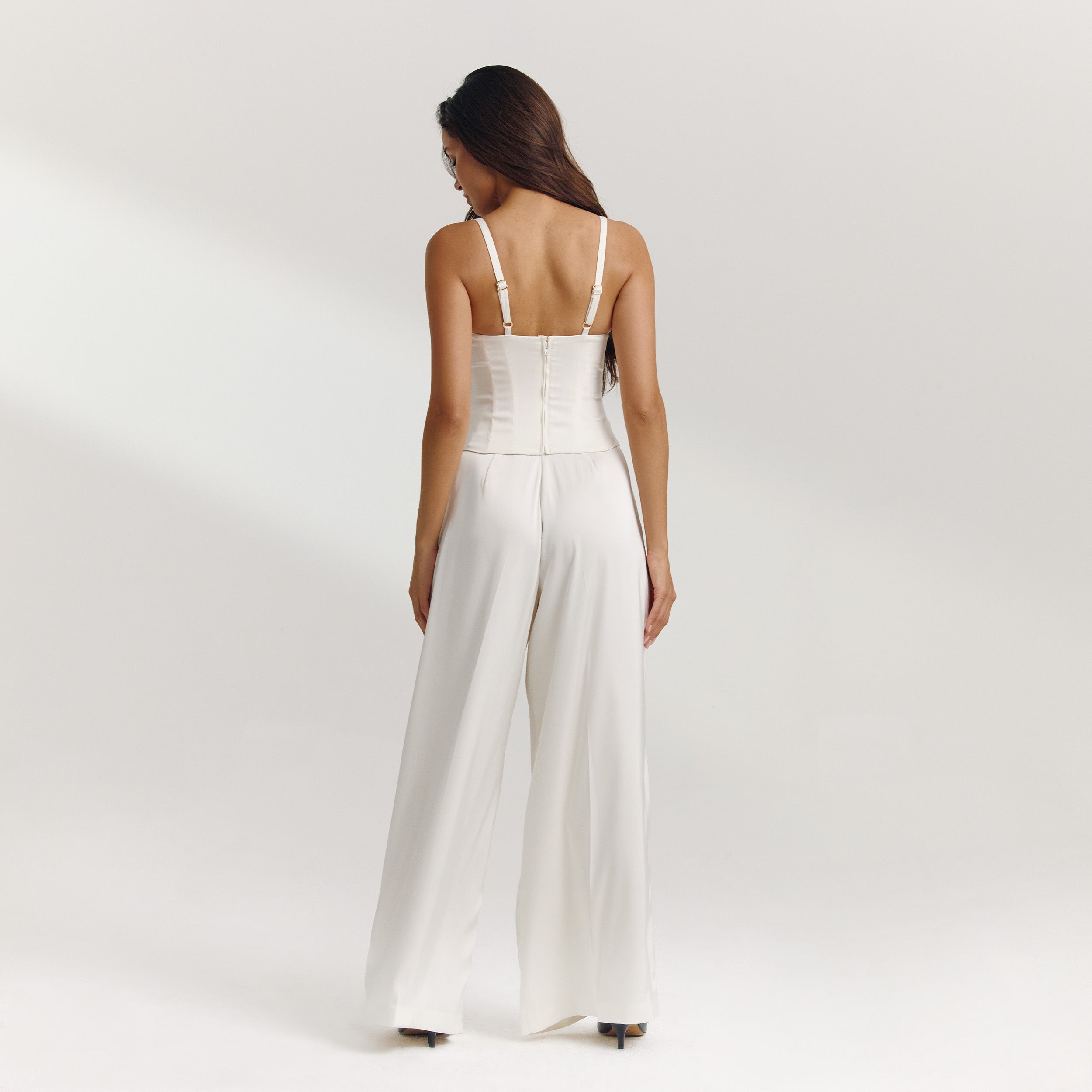 Satin Wide-Leg Pants | Satin Wide-Leg Pants - Off White