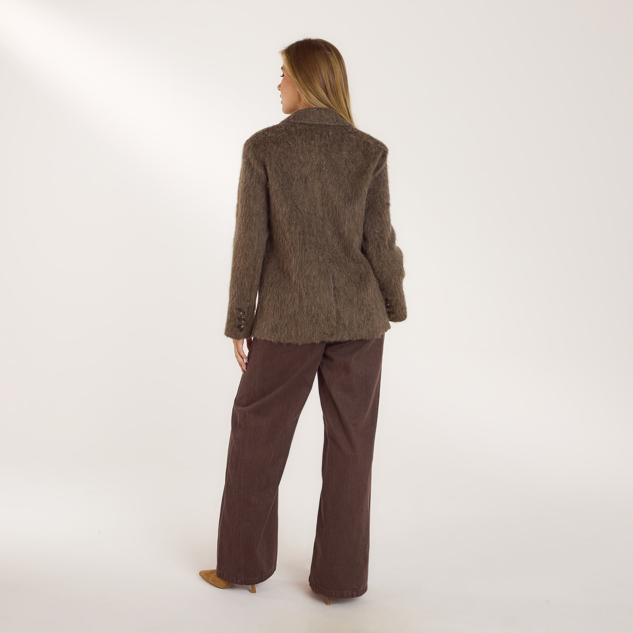 Oversized Wool Blend Blazer | Oversized Wool Blend Blazer - Mink