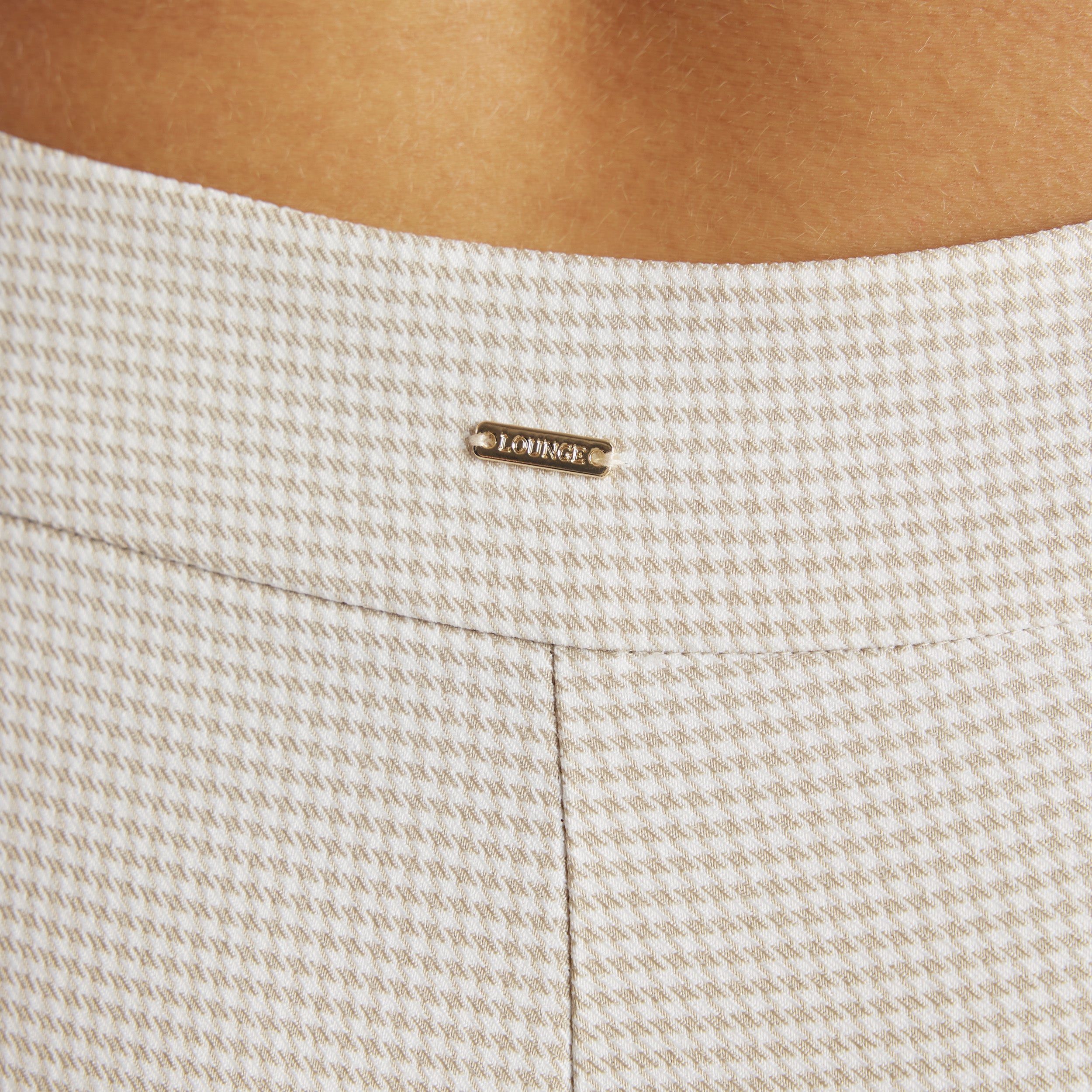 Houndstooth Capri pants | Houndstooth Capri Pants - Beige