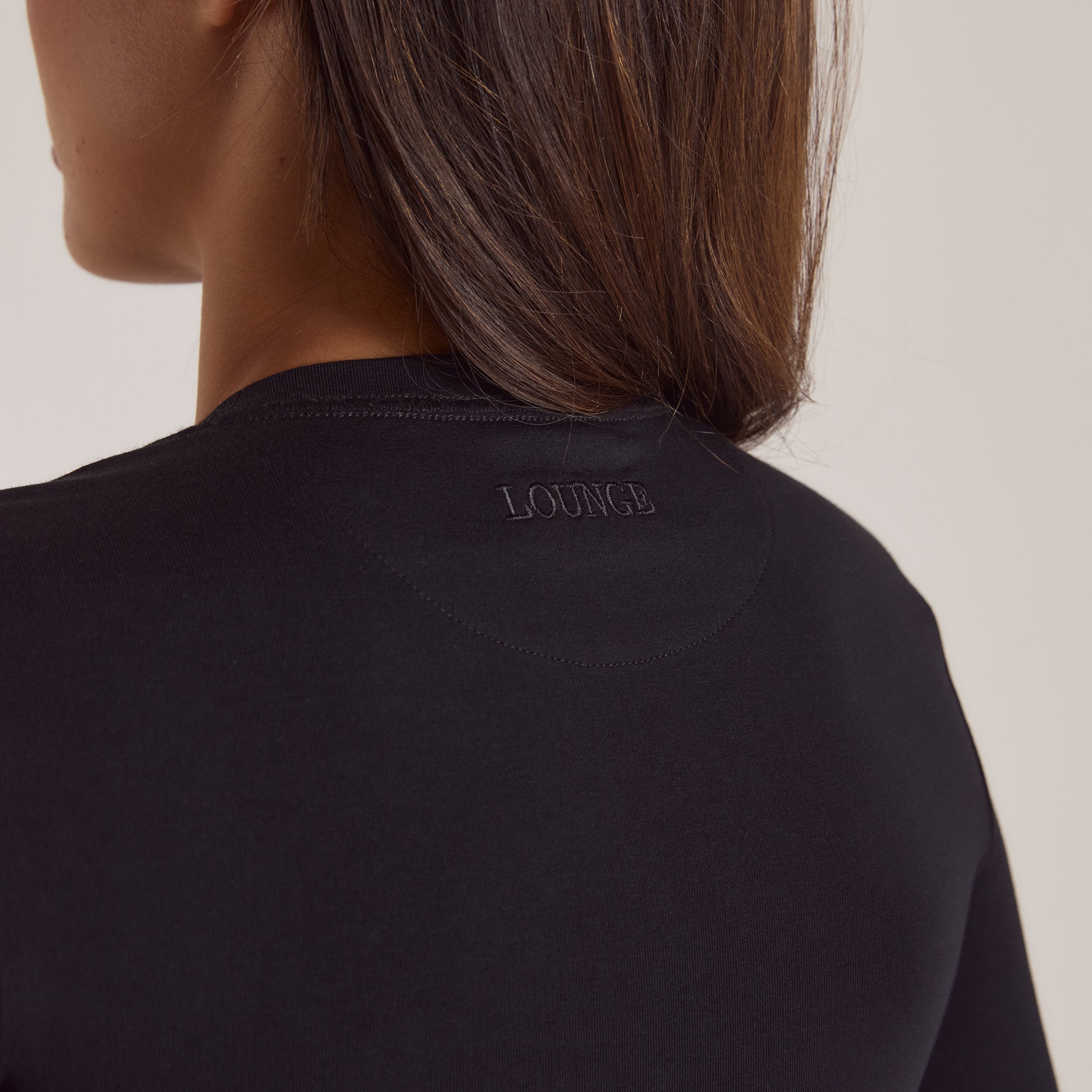 Cotton Blend Long Sleeve Top | Leidy, XS