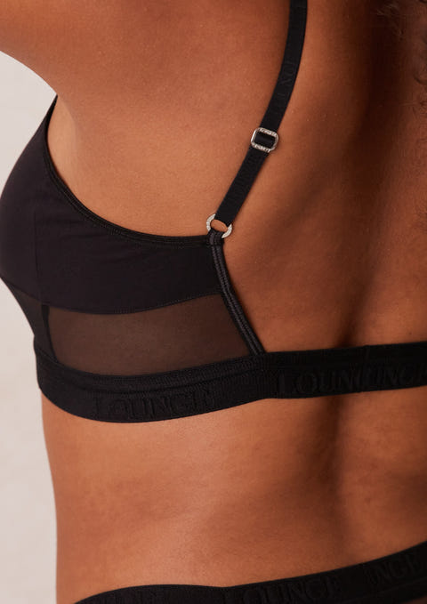 Loungerie Bralette & Briefs Set - Black – Lounge Underwear