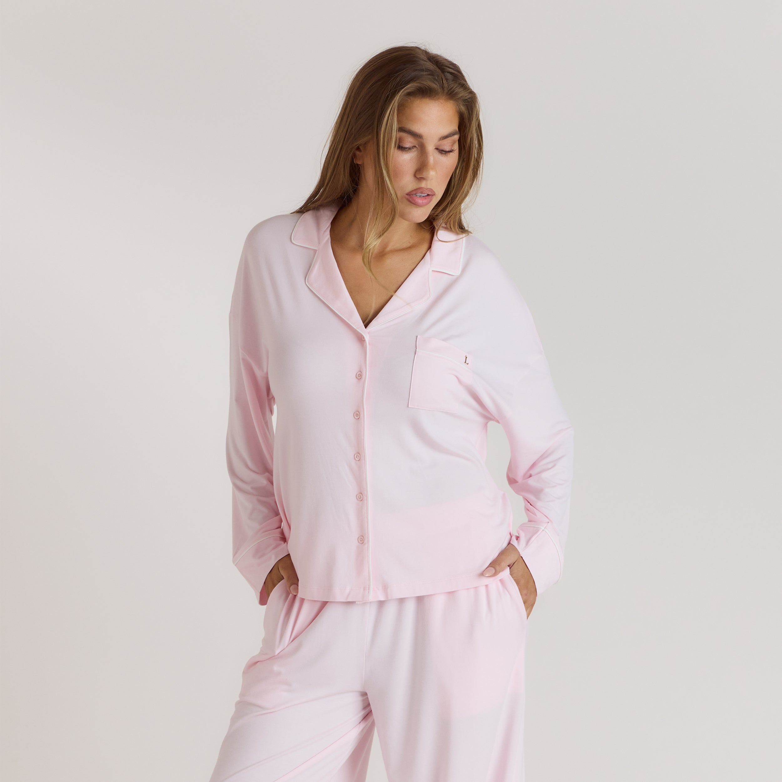 Modal Pyjama Shirt | Modal Pajama Shirt - Pink