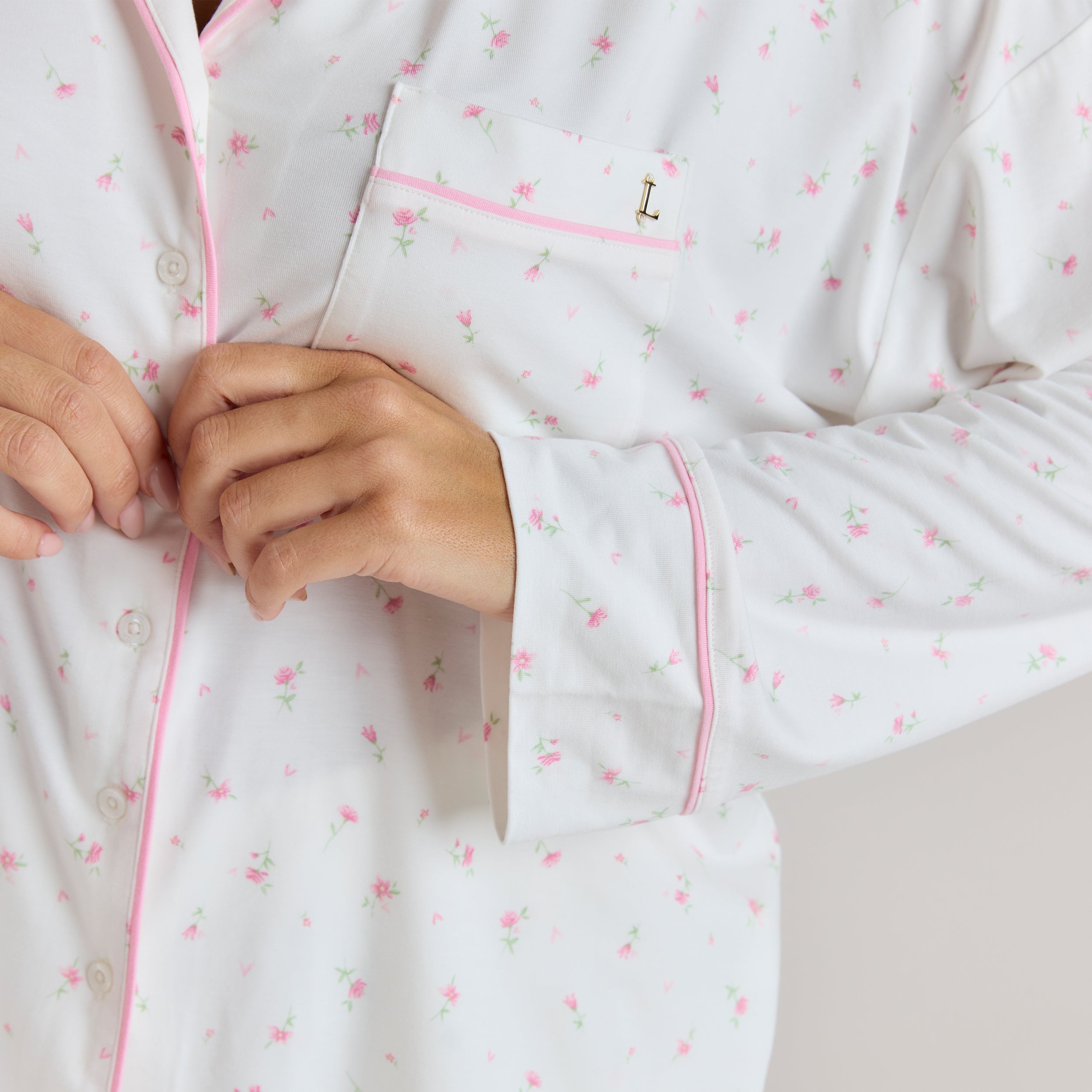 Modal Pyjama Shirt | Modal Pajama Shirt - Floral Print