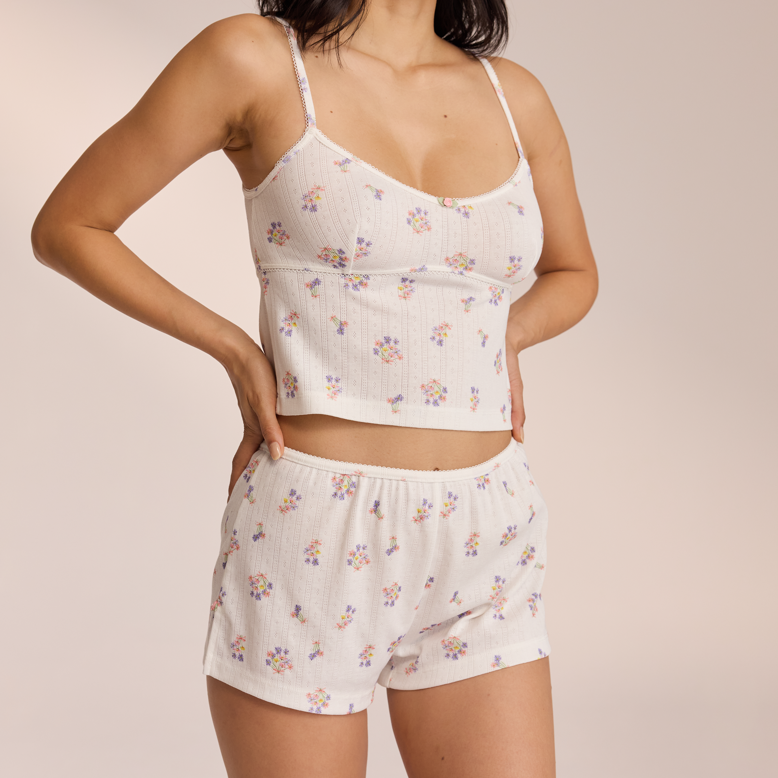 Pointelle Pajama Shorts  | Miki, S