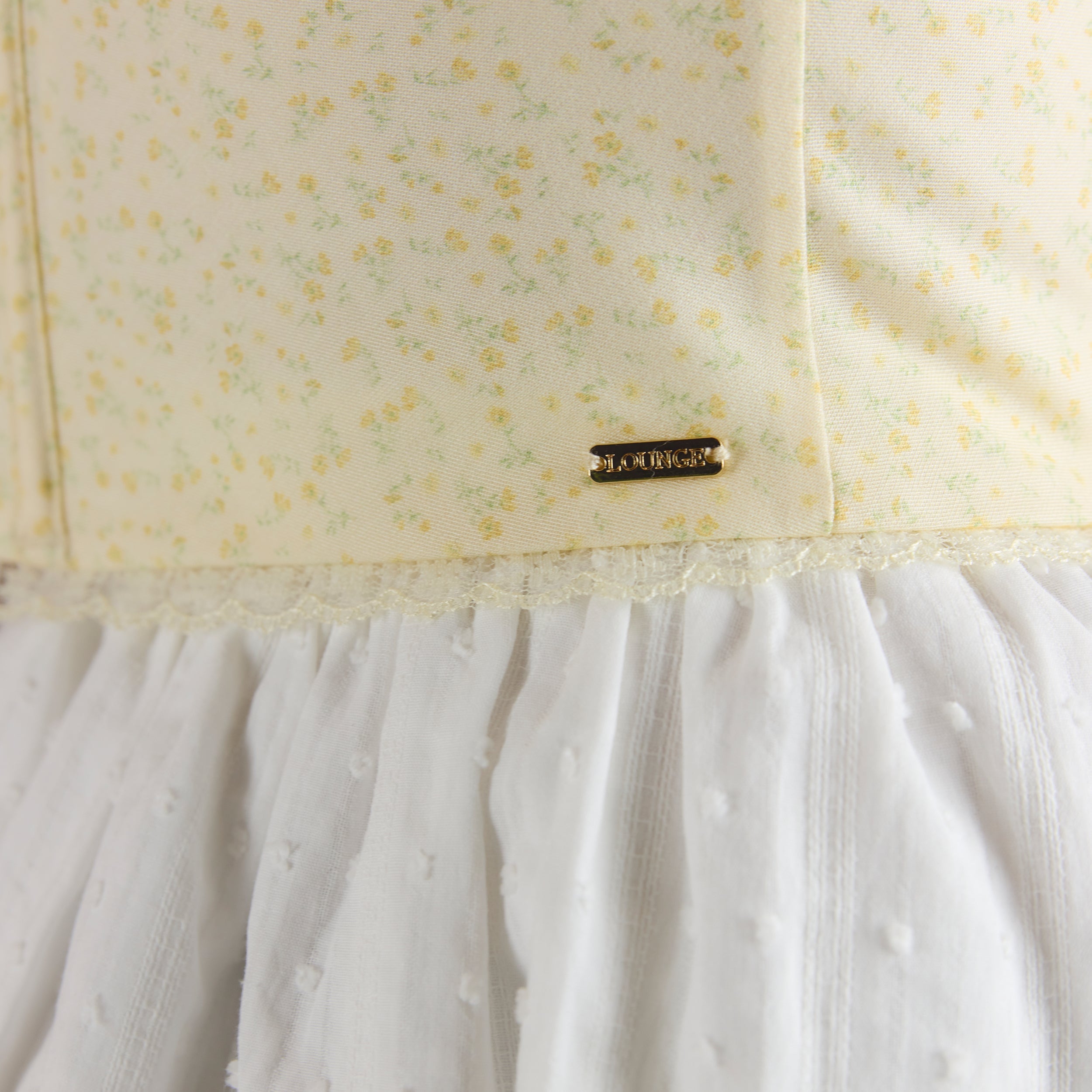 Lace Trim Corset Top | Lace Trim Corset Top - Lemon Floral