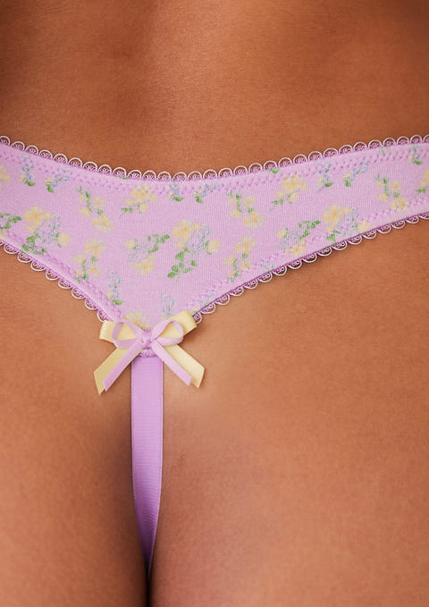 Sweet Longline Bra - Lilac Floral – Lounge Underwear