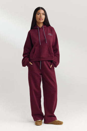 Straight-Leg Sweatpants - Cherry Lacquer alternate