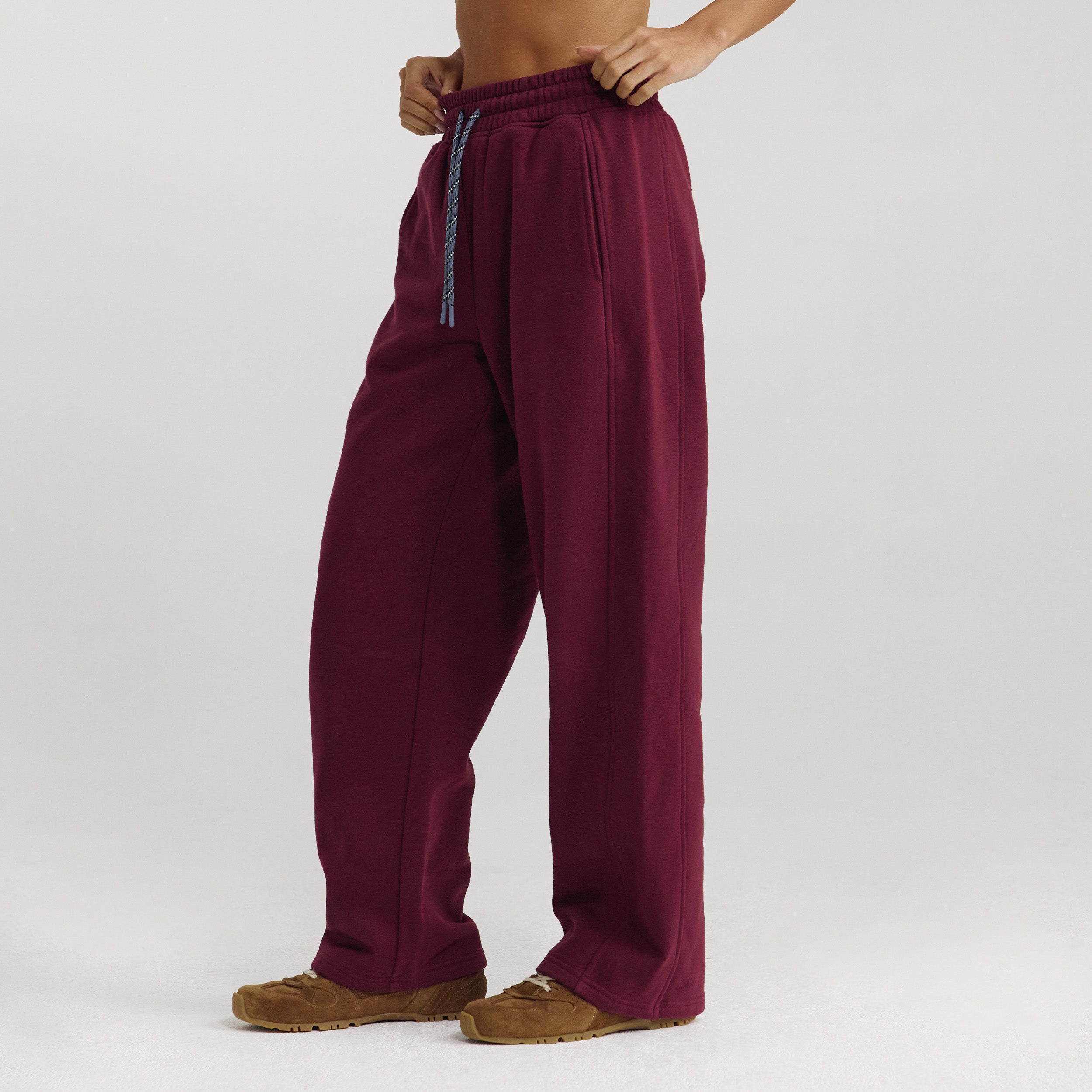 Straight-Leg Sweatpants | Straight-Leg Sweatpants - Cherry Lacquer