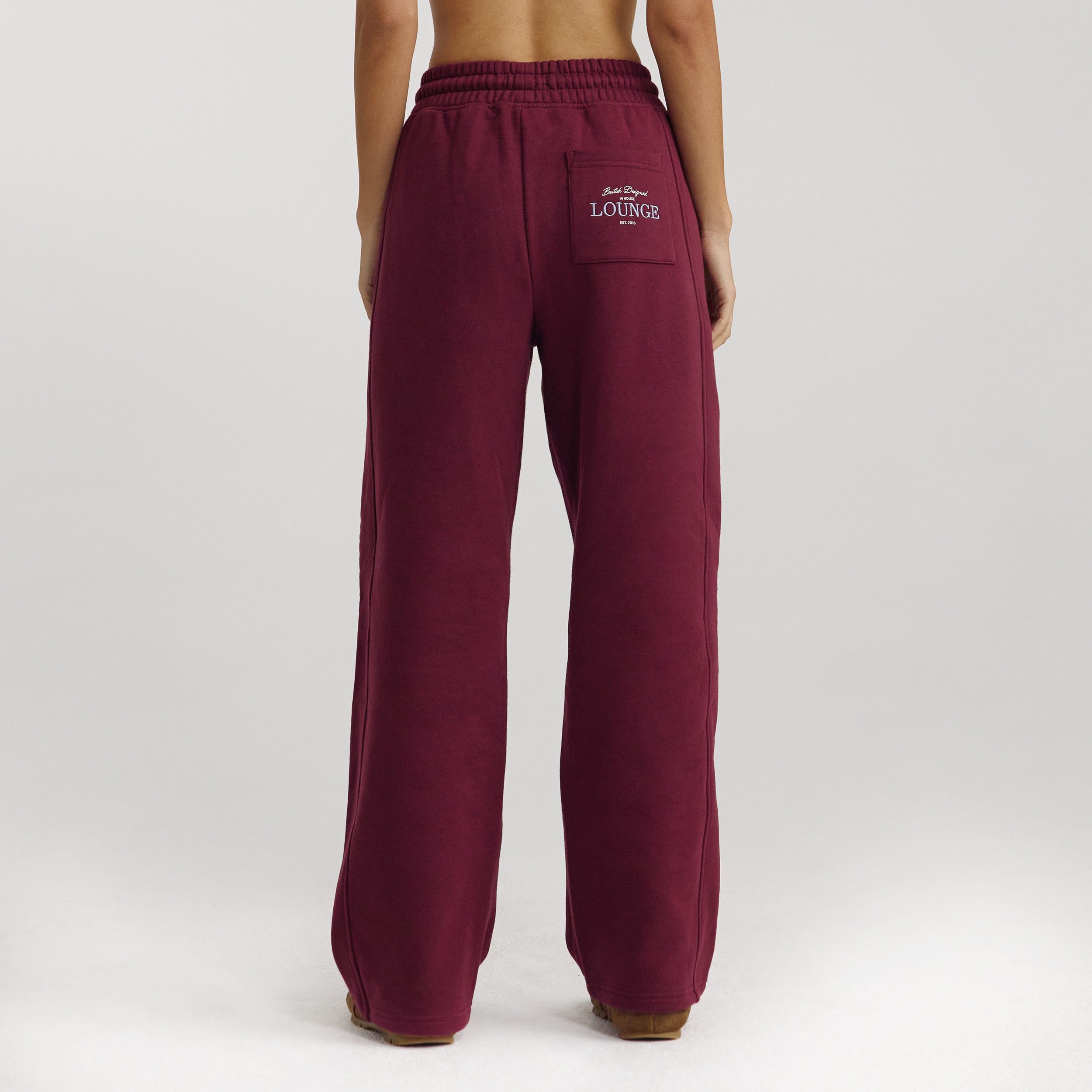 Straight-Leg Sweatpants | Straight-Leg Sweatpants - Cherry Lacquer