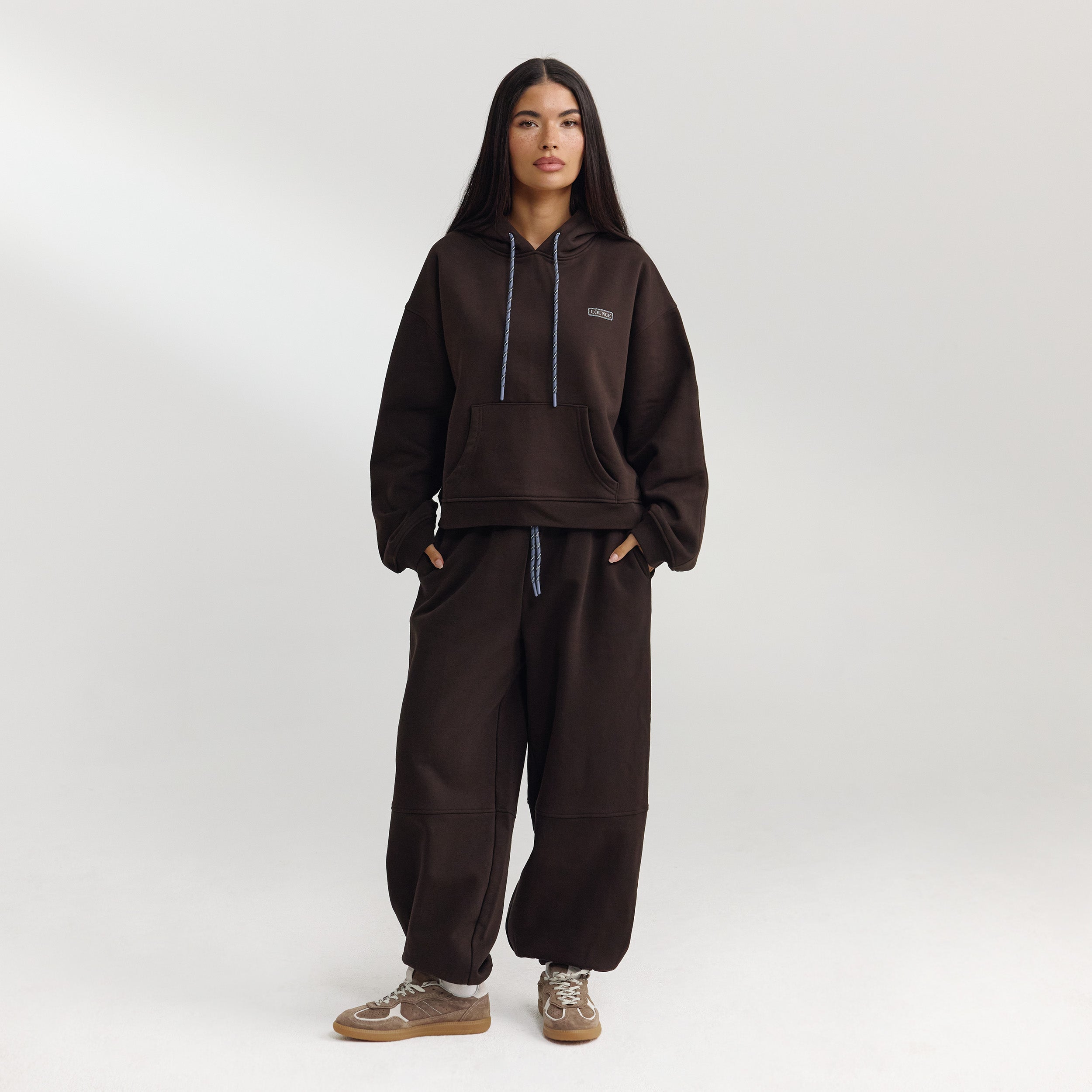 Barrel Leg Sweatpants - Dark Chocolate alternate