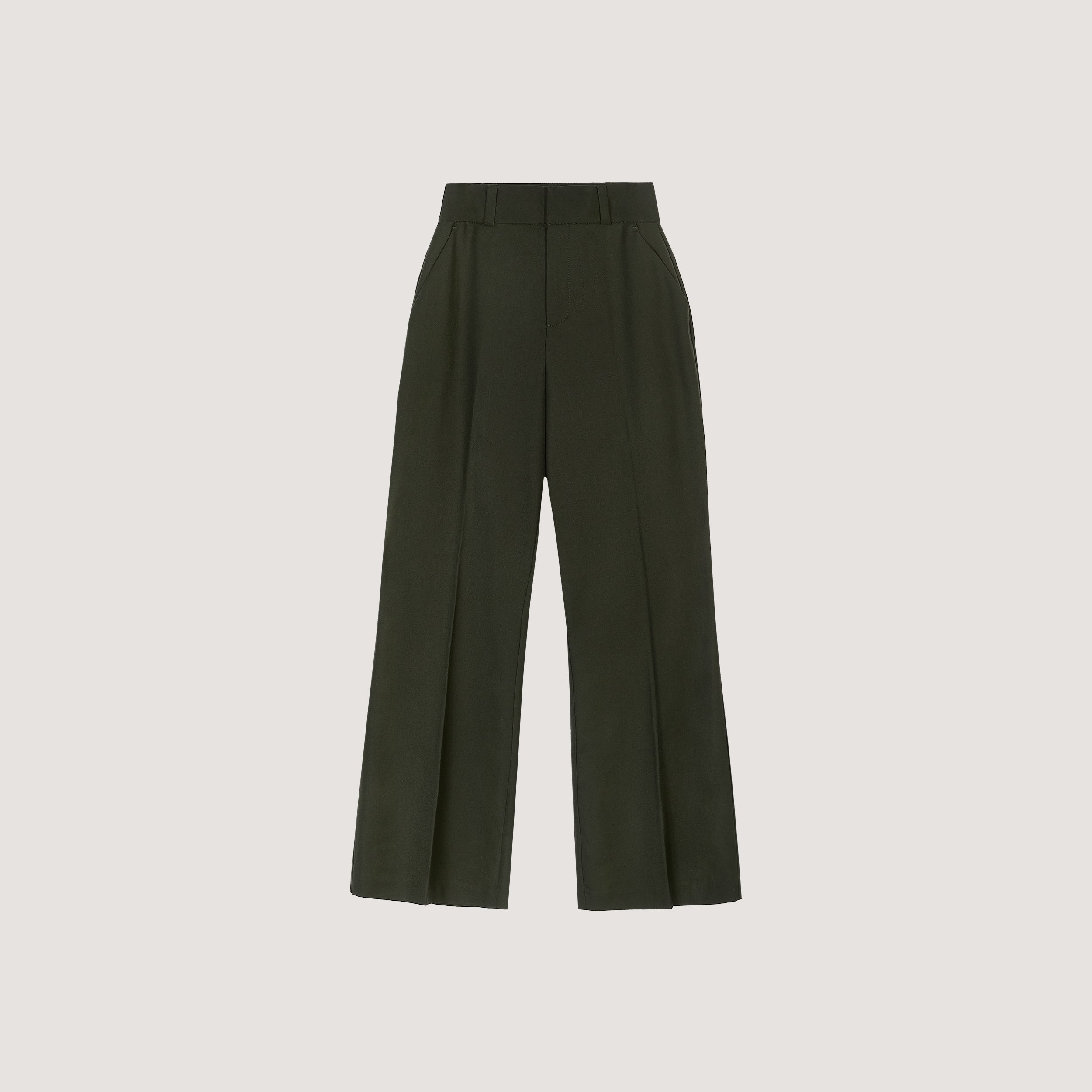 Flared Pants | Flared Pants - Dark Green