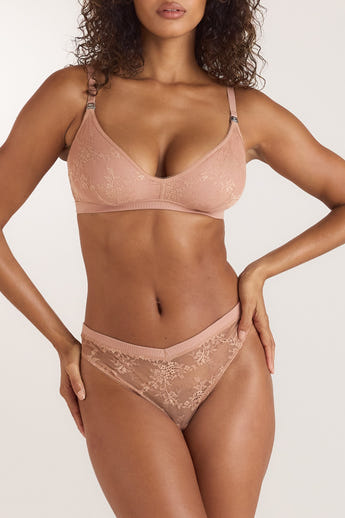 Lace Nurture Nursing Bra - Honey alternate