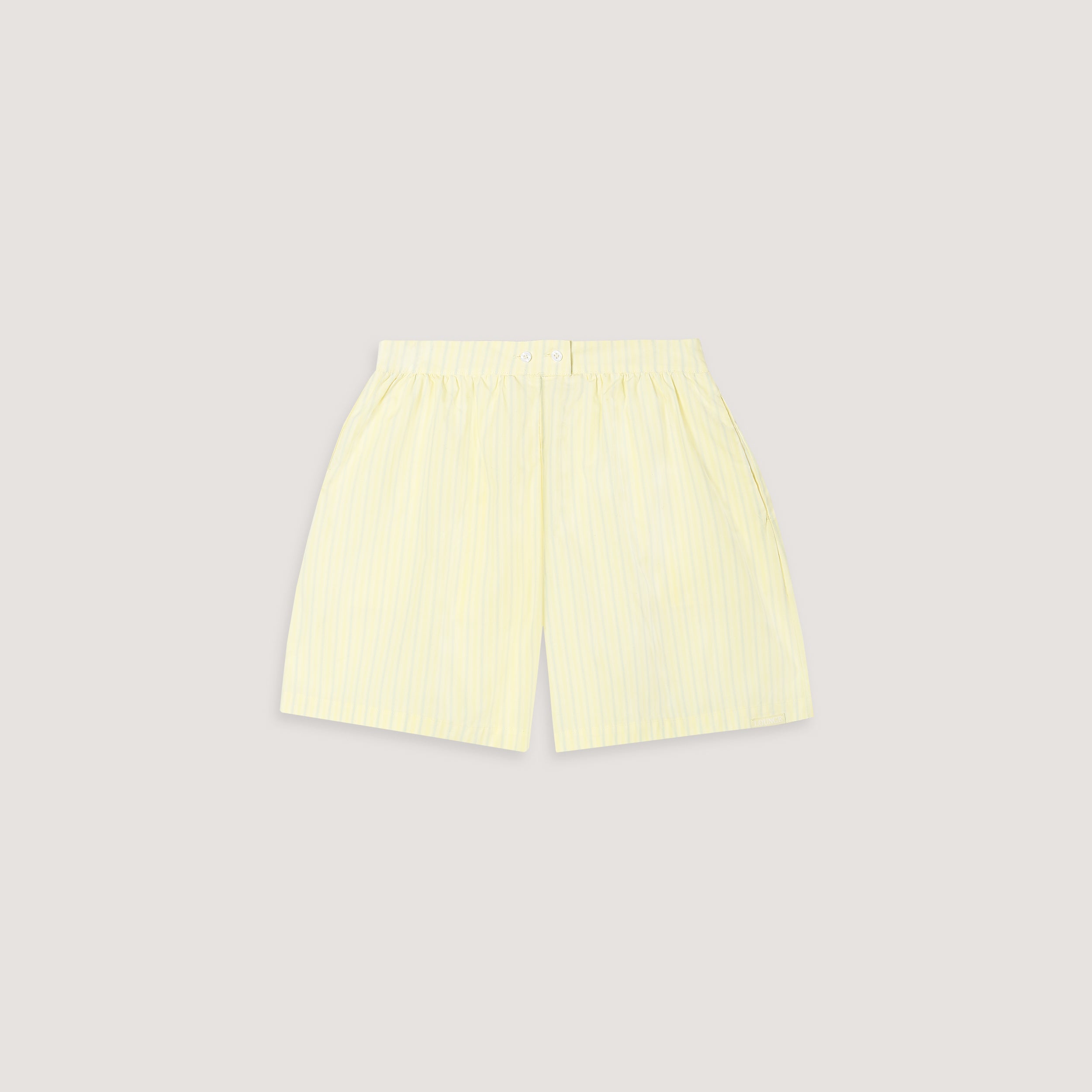 Striped Cotton Shorts | Striped Cotton Shorts - Yellow
